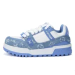 LOUIS VUITTON Trainer Maxi Blue and white – 1ACWHU Casual Shoes