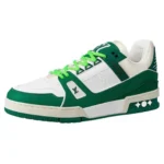 LOUIS VUITTON Trainer White-green – 1A9VNM Fashion Sneakers