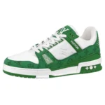 LOUIS VUITTON Trainer Green and white – 1A9JI1 Fashion Sneakers