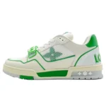 LOUIS VUITTON Trainer White-green – 1A98UX Fashion Sneakers