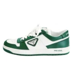 Prada Downtown White-green –  2EE364 Leather Sneakers