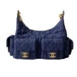 CHANEL 25C Extra-large Jeans Blue - Shoulder bag