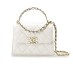 CHANEL 23P Diamond pattern White - Hand bag