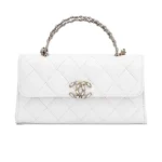 CHANEL 23P Diamond pattern White - Hand bag